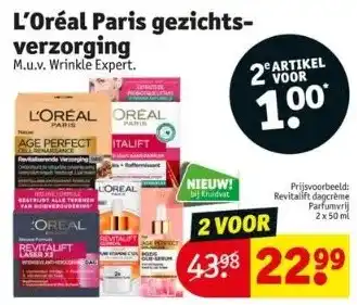 Kruidvat L'oréal paris gezichtsverzorging aanbieding