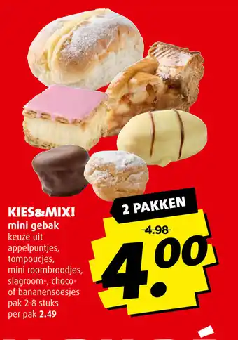 Boni KIES&MIX! mini gebak 2 PAKKEN aanbieding