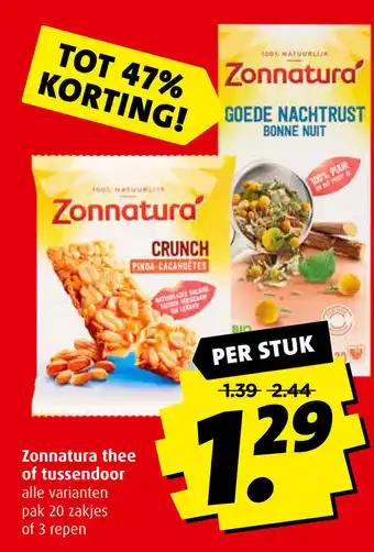 Boni Zonnatura thee of tussendoor aanbieding