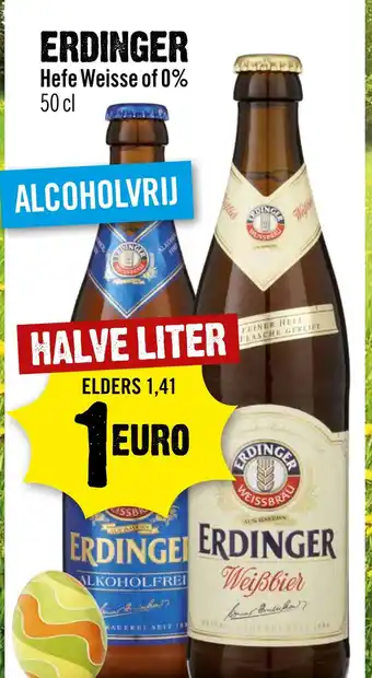 Dirck 3 Erdinger Hefe Weisse of 0% 50cl aanbieding