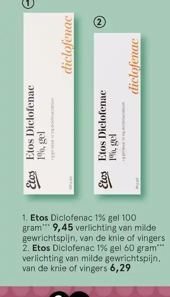 Etos Diclofenac 1% gel 60 gram aanbieding