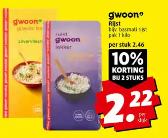 Boni gwoon Rijst bijv. basmati rijst pak 1 kilo aanbieding