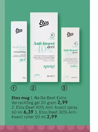 Etos Deet 30 % Anti-Insect Roller 50 ml aanbieding