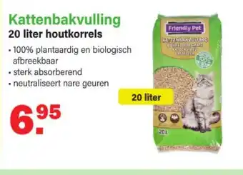 Van Cranenbroek Kattenbakvulling 20 liter houtkorrels aanbieding