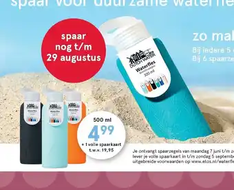 Etos Waterfles 500 ml + 1 Volle Spaarkaart t.w.v. aanbieding