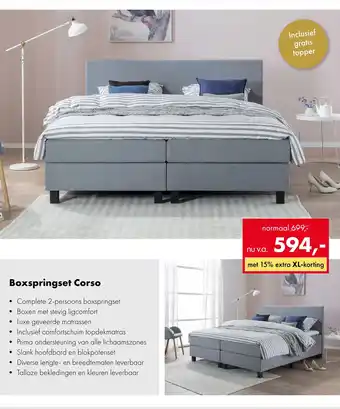 Woonsquare Boxspringset corso aanbieding