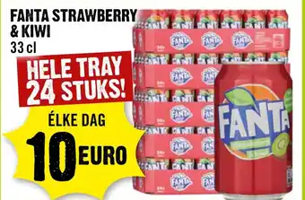 Dirck 3 Fanta Strawberry & Kiwi 33 Cl aanbieding