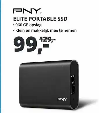 Paradigit PNY Elite Portable SSD aanbieding