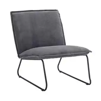 Leen Bakker Fauteuil cooper - ribstof - grijs aanbieding