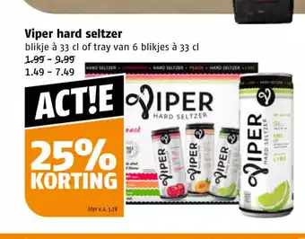 Poiesz Viper hard seltzer blikje à 33 cl of tray van 6 blikjes à 33 cl aanbieding