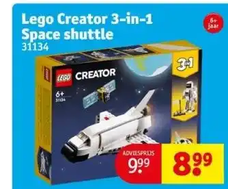 Kruidvat Lego creator 3-in-1 space shuttle 31134 aanbieding