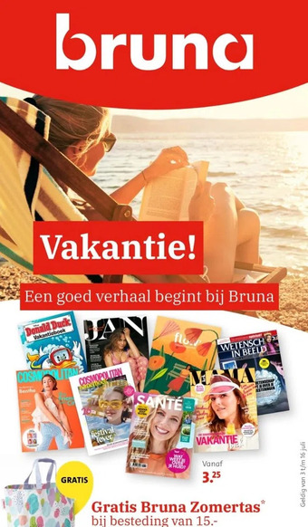 Bruna Gratis bruna zomertas* bij besteding van 15. aanbieding