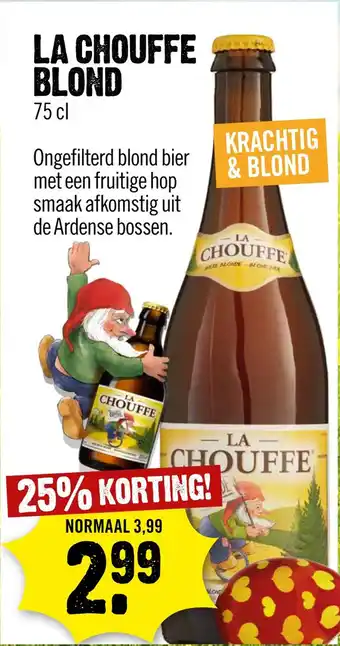 Dirck 3 La Chouffe Blond 75cl aanbieding