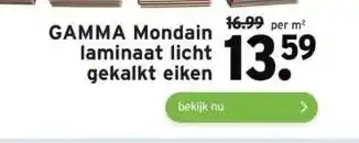 GAMMA Gamma mondain laminaat licht gekalkt eiken aanbieding