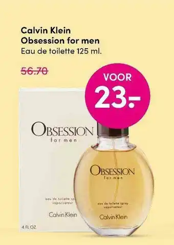 DA Calvin Klein Obsession For Men Eau De Toilette 125 Ml aanbieding