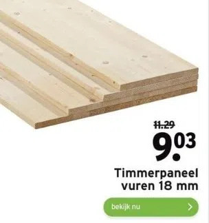 GAMMA Timmerpaneel vuren 18 mm aanbieding