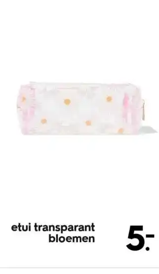 HEMA Etui transparant bloemen aanbieding