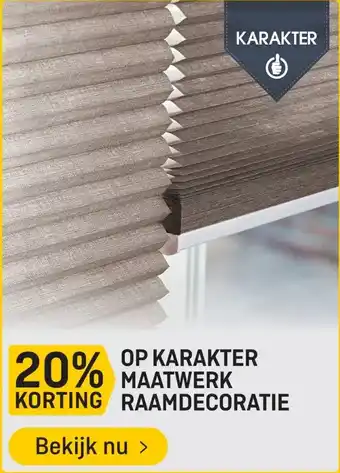 Hubo 20% kortin gop maatwerk raamdecoratie aanbieding