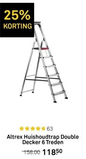 Karwei Altrex huishoudtrap double decker 6 treden aanbieding