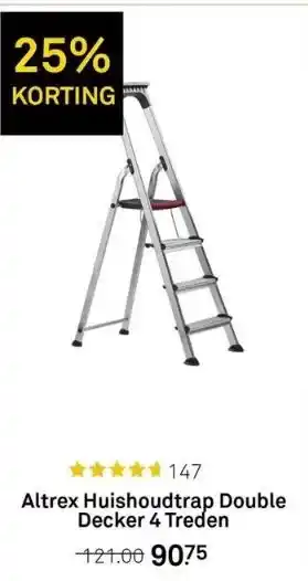 Karwei Altrex huishoudtrap double decker 4 treden aanbieding