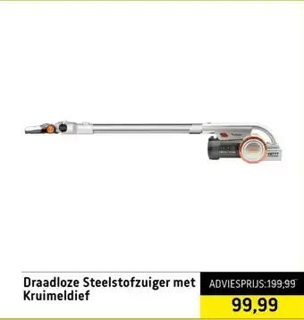 Koopjedeal Draadloze steelstofzuiger met kruimeldief aanbieding