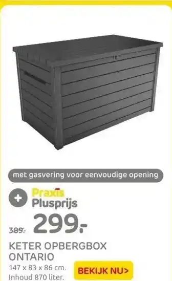 Praxis Keter opbergbox ontario aanbieding