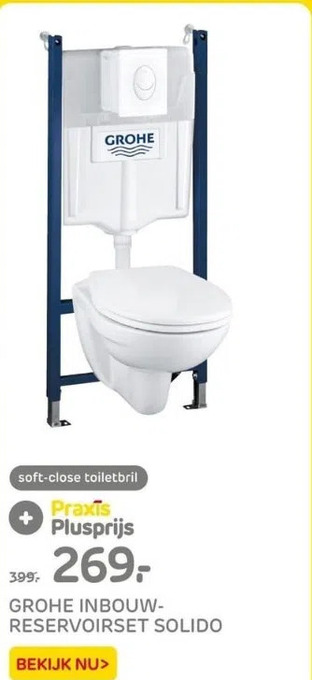 Praxis Grohe inbouw reservoirset solido aanbieding