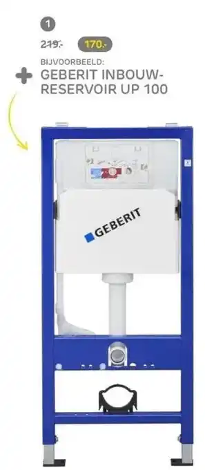 Praxis Geberit inbouwreservoir up 100 aanbieding