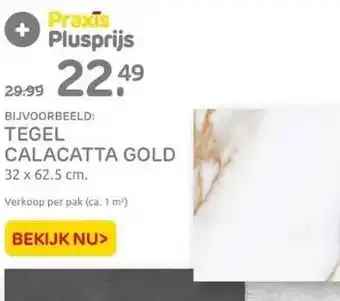 Praxis Tegel calacatta gold aanbieding