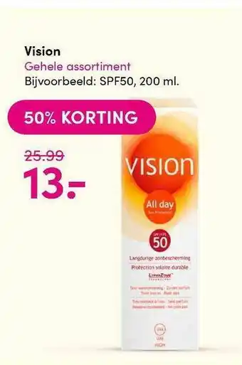 DA Vision SPF50 50% Korting aanbieding