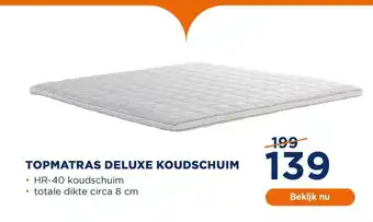 TotaalBED Topmatras Deluxe Koudschuim aanbieding