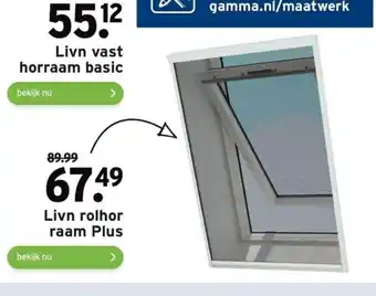 Livn rolhor raam Plus aanbieding bij GAMMA