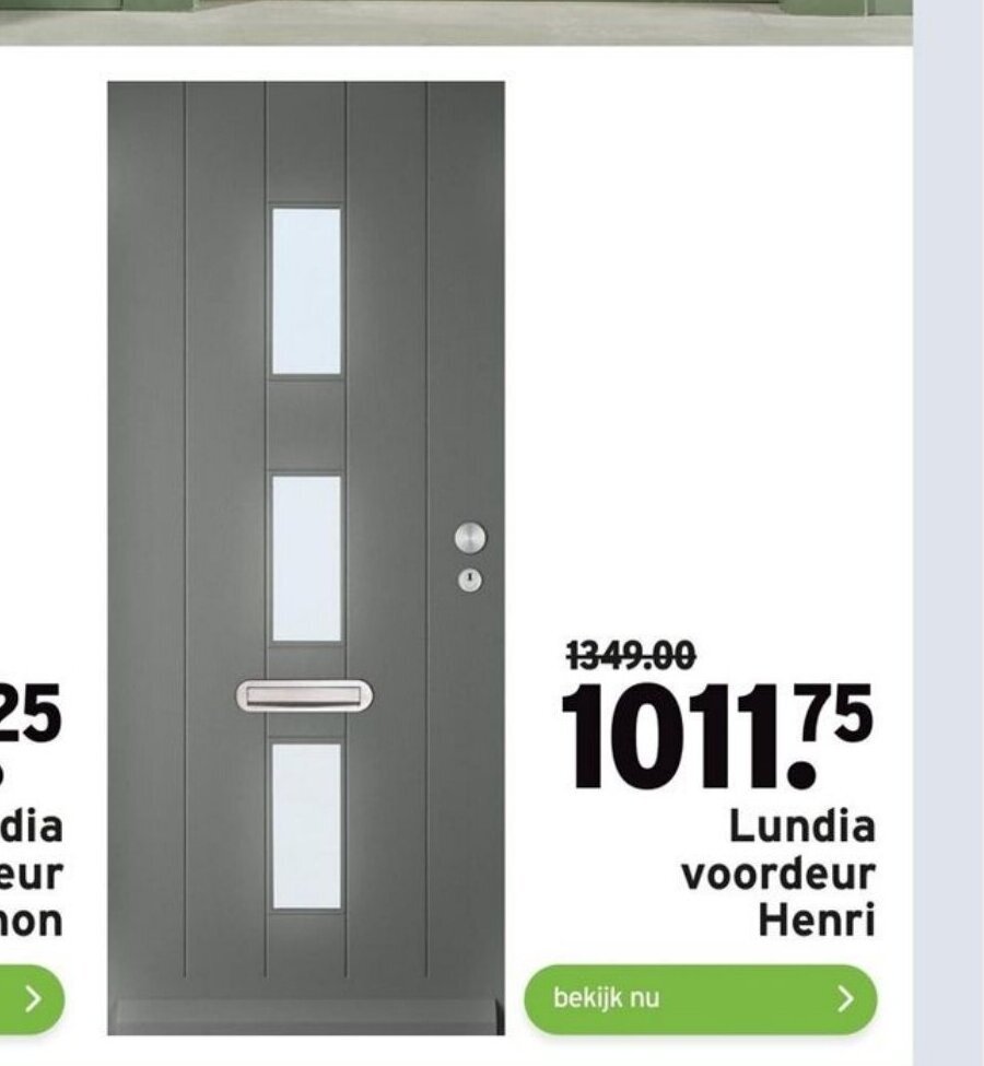 Lundia voordeur Henri aanbieding bij GAMMA