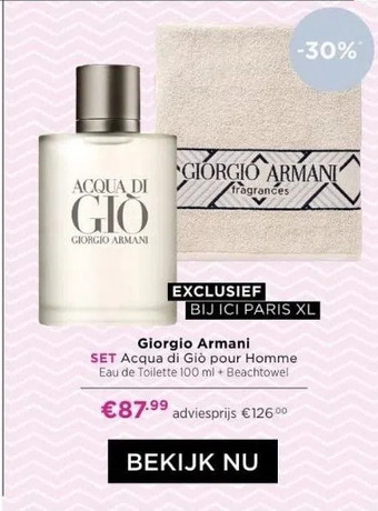 ICI Paris XL Giorgio armani aanbieding