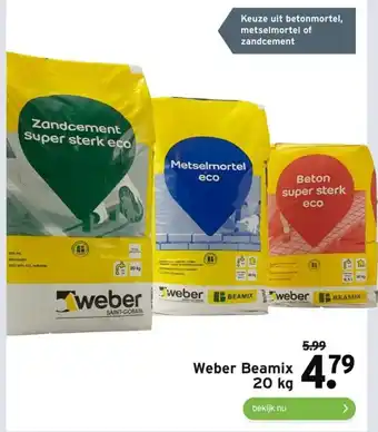 GAMMA Weber Beamix 20 kg aanbieding