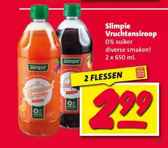 Nettorama Slimpie Vruchtensiroop 2x650ml aanbieding