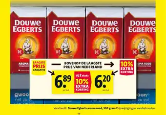 Nettorama Douwe Egberts Aroma rood 500g aanbieding