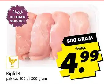 Boni Kipfilet 800 gram aanbieding