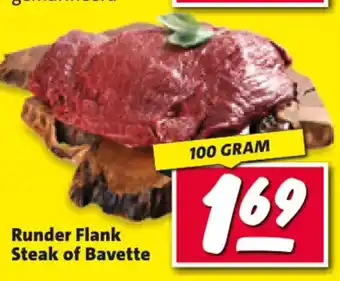 Nettorama Runder Flank Steak of Bavette 100g aanbieding