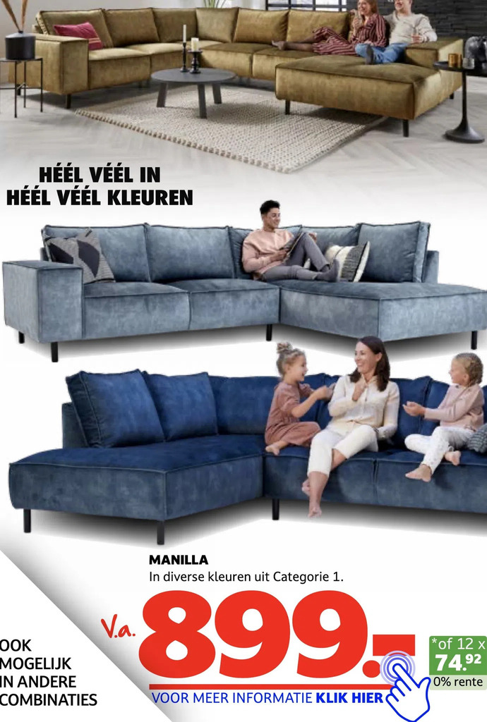 Manilla aanbieding bij Seats and Sofas