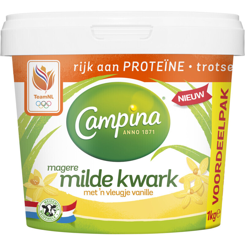 Campina magere milde kwark vanille aanbieding bij Albert Heijn