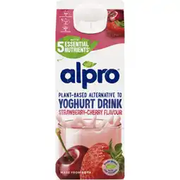 Albert Heijn Alpro plantaardige drinkyoghurt aardbei-kers aanbieding