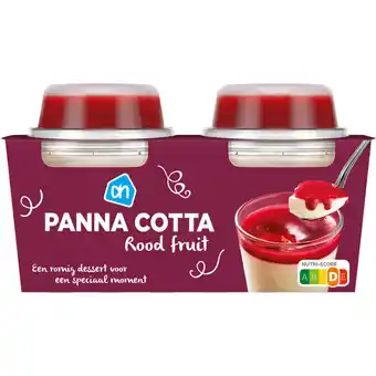 Albert Heijn Ah panna cotta rood fruit aanbieding