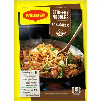 Albert Heijn Maggi stir fry noodles soy garlic aanbieding