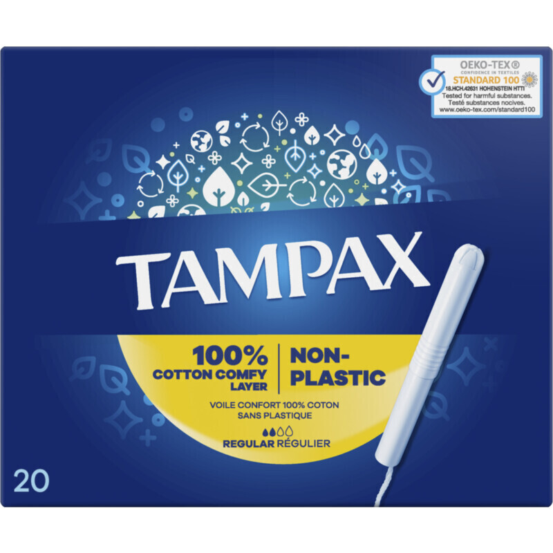 Tampax tampons regular met inbrenghuls aanbieding bij Albert Heijn