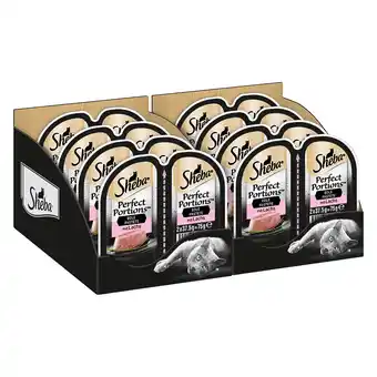 Zooplus 64x37,5g luxe paté: zalm sheba perfect portions kattenvoer nat aanbieding