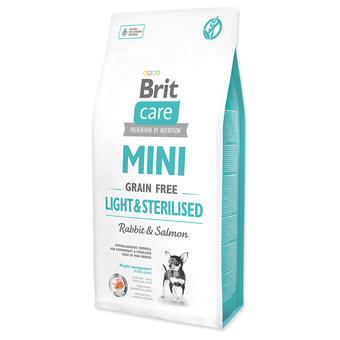 Zooplus 2x 7kg brit care mini grain free light & sterilised droog hondenvoer aanbieding