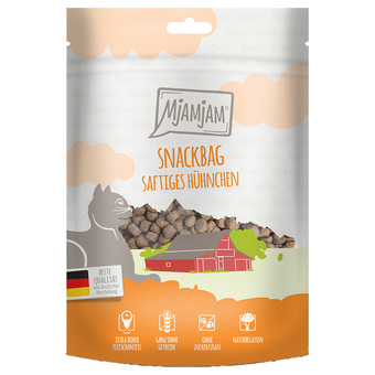 Zooplus 125g mjamjam snackbag sappige kip kattensnacks aanbieding