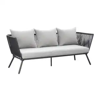 Leen Bakker Loungebank almeria - antraciet - 75x200x75 cm - leen bakker aanbieding