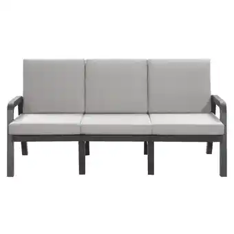 Leen Bakker Hartman loungebank 3-zits - antraciet - 93x191x84 cm - incl. kussens - leen bakker aanbieding